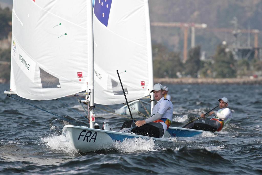 Jean Baptiste Berna (FRA) at thinnish of Race 3, Mens Laser © Richard Gladwell www.photosport.co.nz